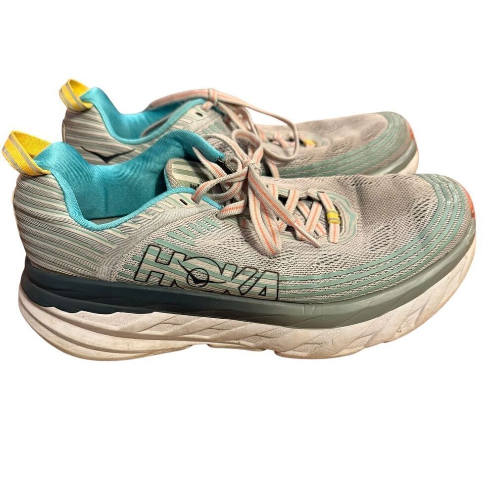 Hoka One One Womens Bondi 6 1019270 VBWI Gray Running Shoes Sneakers Size 7.5
